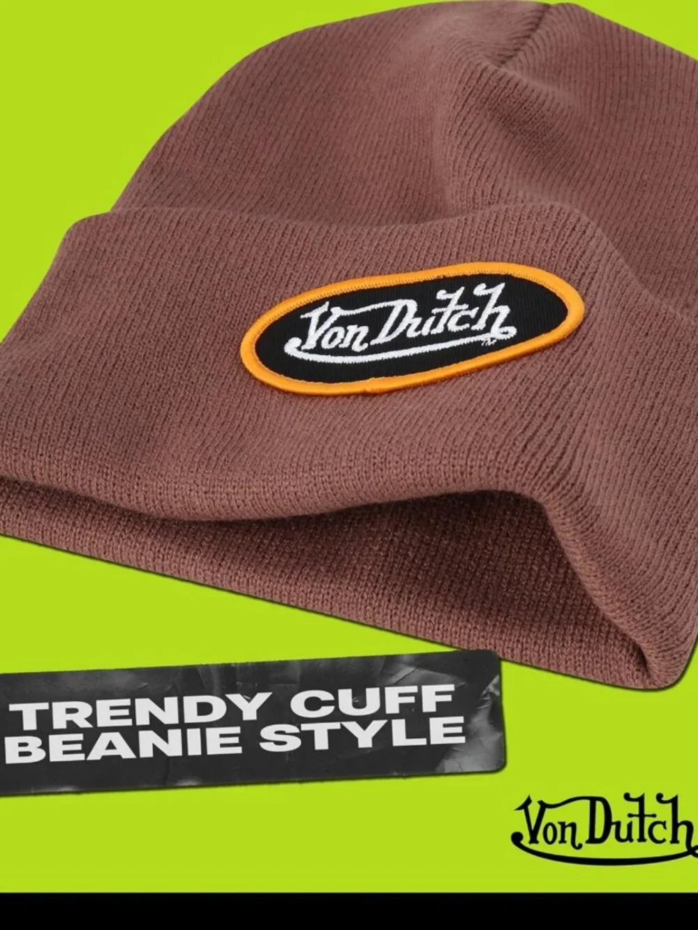 Unisex Cuffed Knit Beanie | Ultra-Soft Acrylic, Embroidered Logo, Retro Style